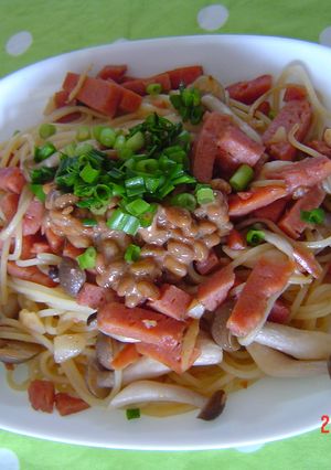 納豆スパムパスタ-レシピのメイン写真