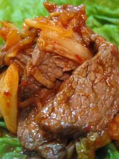 焼肉のタレで♪ 牛肉キムチ炒め-レシピのメイン写真
