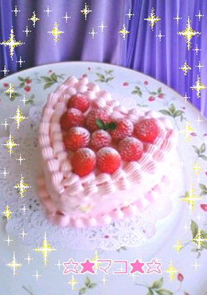 ＊ハートのイチゴ生ケーキ＊-レシピのメイン写真
