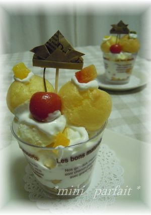 ♥プチシューdeミニパフェ♡-レシピのメイン写真