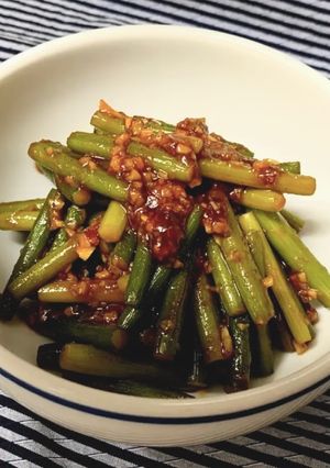 食が進む♪すき家風ニンニクの芽-レシピのメイン写真