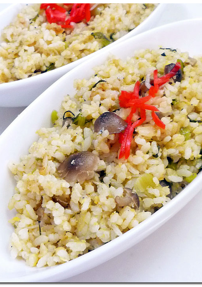 しらす野沢菜♪やきめし♪in しめじ-レシピのメイン写真