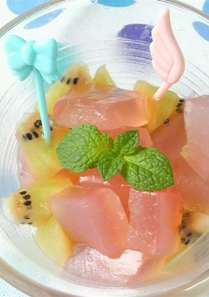 ダイエット☆夏のデザートフルーツ寒天-レシピのメイン写真