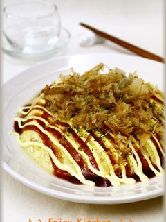 レンジで簡単♪粉なし!豆腐入りお好み焼き-レシピのメイン写真