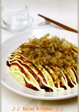 レンジで簡単♪粉なし！豆腐入りお好み焼き-レシピのメイン写真