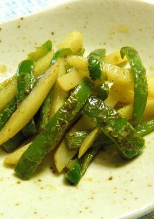 ピーマンとじゃが芋のカレー炒め-レシピのメイン写真
