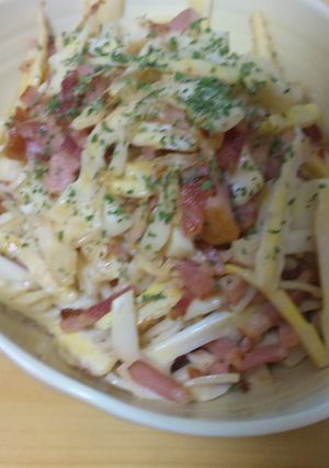 たけのことベーコンdeペペロンチーノ風-レシピのメイン写真