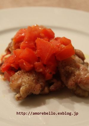 カリカリチキンのフレッシュトマトソース-レシピのメイン写真
