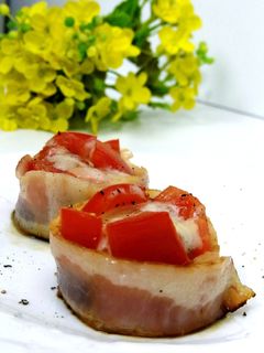 ぱくっ☆じゅわ~☆なすとまチーズ焼き-レシピのメイン写真