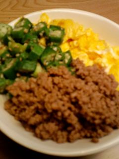 オリジナルなつもりの三色丼-レシピのメイン写真