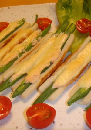 インゲンのちくわ明太チーズ焼き-レシピのメイン写真