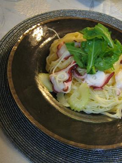 タコとセロリとルッコラの冷製パスタ-レシピのメイン写真