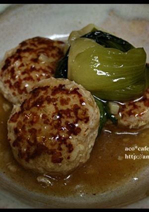 タケノコと豆腐つくねの煮込みハンバーグ-レシピのメイン写真