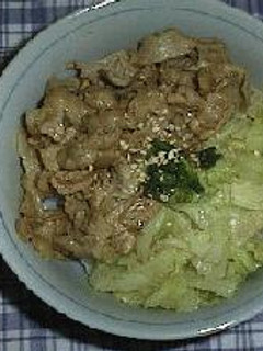 簡単!豚肉とショウガの丼 -レシピのメイン写真