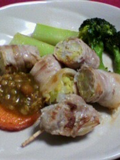 野菜と豚肉ロールキャベツの蒸し焼き-レシピのメイン写真