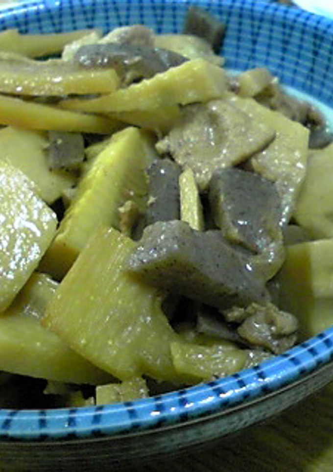 たけのこと豚肉とこんにゃくの炒め煮-レシピのメイン写真