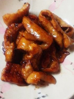 プリプリ美味しい♪鶏皮の甘辛焼き-レシピのメイン写真