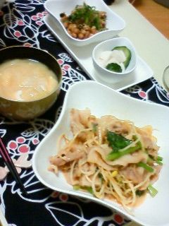 シャキシャキ野菜☆豚バラの豆乳生姜炒め-レシピのメイン写真