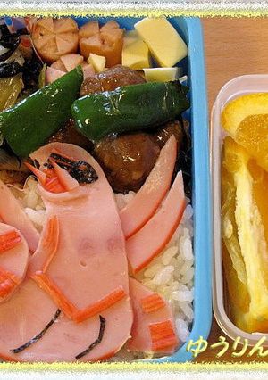 キャラ弁☆ハムで作る簡単パルキア-レシピのメイン写真