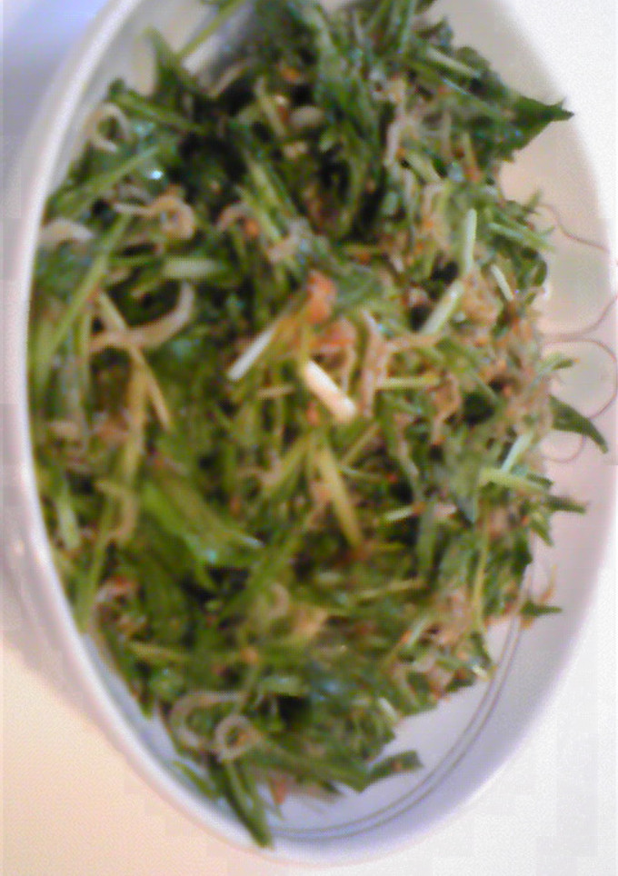 簡単和風な水菜サラダ-レシピのメイン写真