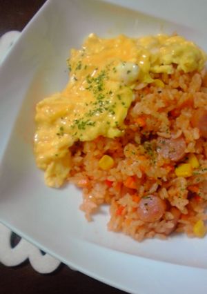 お好みソースでデミ風　ケチャップライス編-レシピのメイン写真