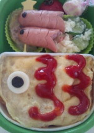 オムライスで♪こいのぼり弁当(キャラ弁)-レシピのメイン写真