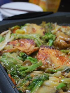 たっぷり野菜と鮭のちゃんちゃん焼き風-レシピのメイン写真