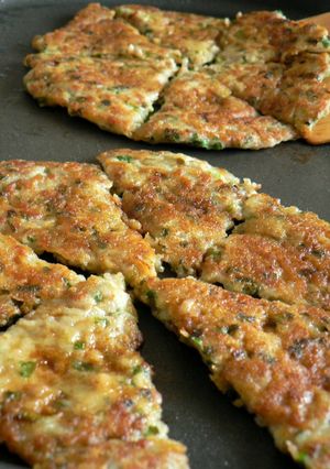 モチッと♬餃子の味するチヂミ風！-レシピのメイン写真
