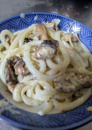 うどんとイワシバージョン-レシピのメイン写真