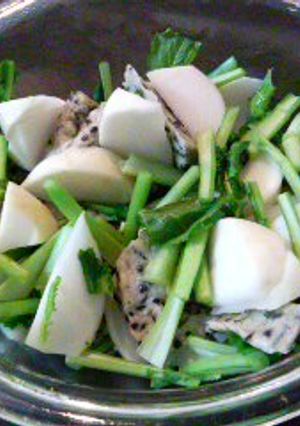 レンジで温野菜サラダ（かぶ・さつま揚げ）-レシピのメイン写真