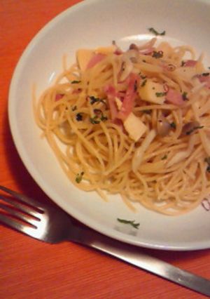 んまっ！旬のタケノコで和風パスタ-レシピのメイン写真