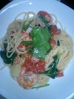 海老とルッコラにトマトが爽やかパスタ-レシピのメイン写真