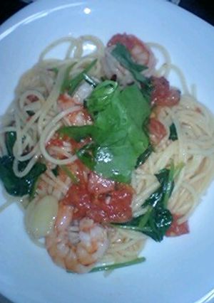 海老とルッコラにトマトが爽やかパスタ-レシピのメイン写真