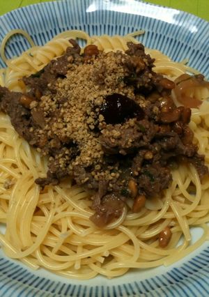 プルコギビーフと納豆パスタ-レシピのメイン写真