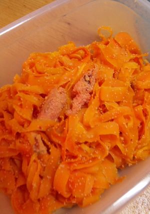 お弁当に！にんじん明太パスタ風-レシピのメイン写真