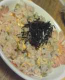 簡単ランチ♪パスタソースでたらこ炒飯