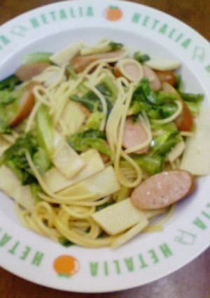 たけのこと春キャベツのパスタ-レシピのメイン写真