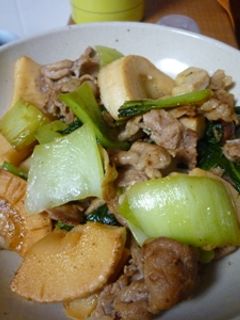 青梗菜・竹の子・豚肉炒め-レシピのメイン写真