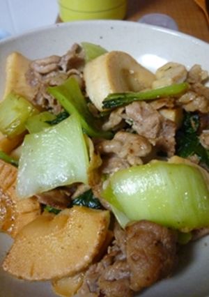 青梗菜・竹の子・豚肉炒め-レシピのメイン写真