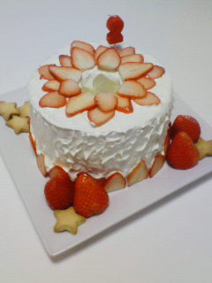 簡単なシフォンケーキをお祝いケーキに!-レシピのメイン写真