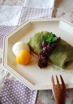 抹茶八つ橋アイスロール-レシピのメイン写真