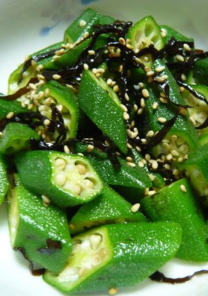 オクラと塩昆布の中華風和え物-レシピのメイン写真