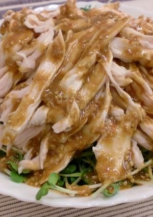 しっとり蒸し鶏（バンバンジー風）-レシピのメイン写真
