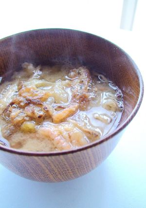 母が大好き！かき揚げの味噌汁*-レシピのメイン写真