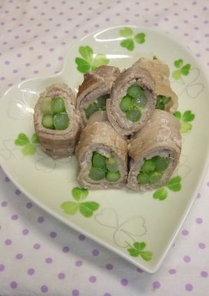 ジューシー☆豚肉のアスパラ巻き-レシピのメイン写真