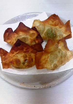 少量の油でOK　チーズワンタン揚げ-レシピのメイン写真