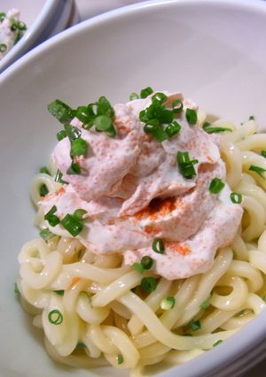 ホイップ明太うどん-レシピのメイン写真