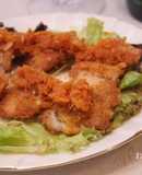 鶏胸肉カツの春にんじんおろしワインソース