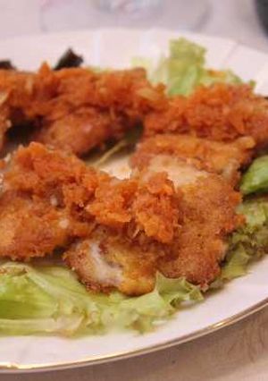 鶏胸肉カツの春にんじんおろしワインソース-レシピのメイン写真