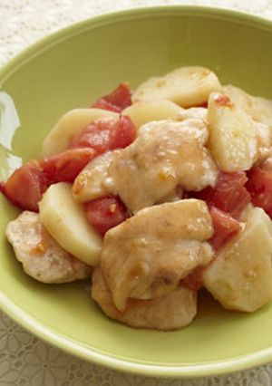 鶏胸肉とじゃがいも、トマトのスゴだれ炒め-レシピのメイン写真
